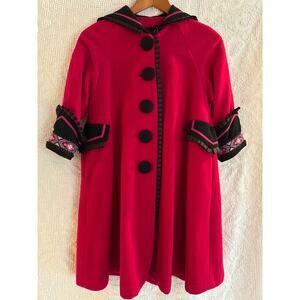 SAMMI CLOTHES Gay Ellis Vintage Deadstock Red Coat Size Large